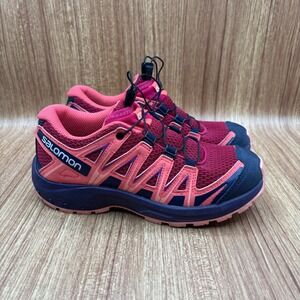 Salomon XA Pro Trail Running Shoes Pink Burgundy Youth Size 3 406476